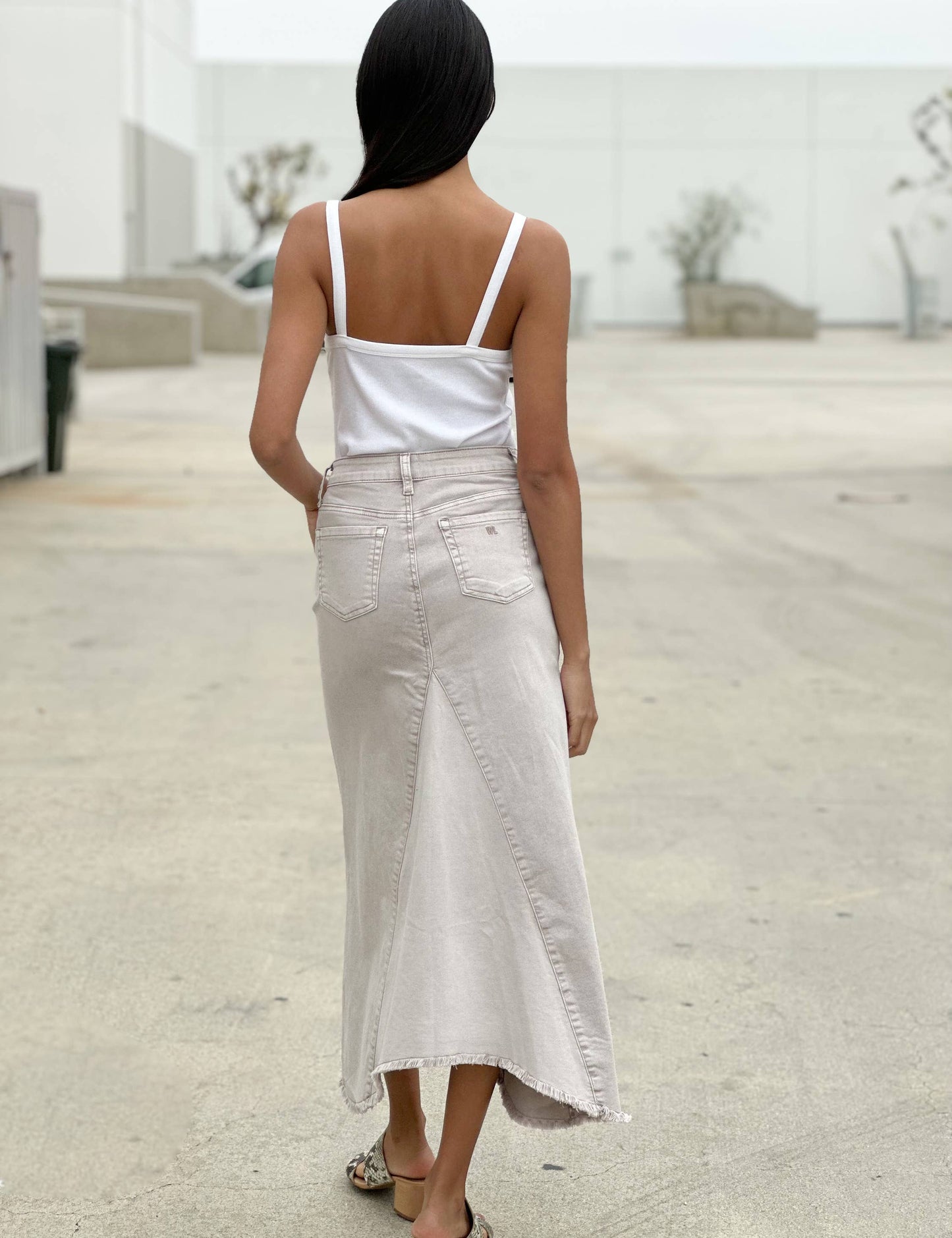 Selma Pieced Denim Maxi Skirt