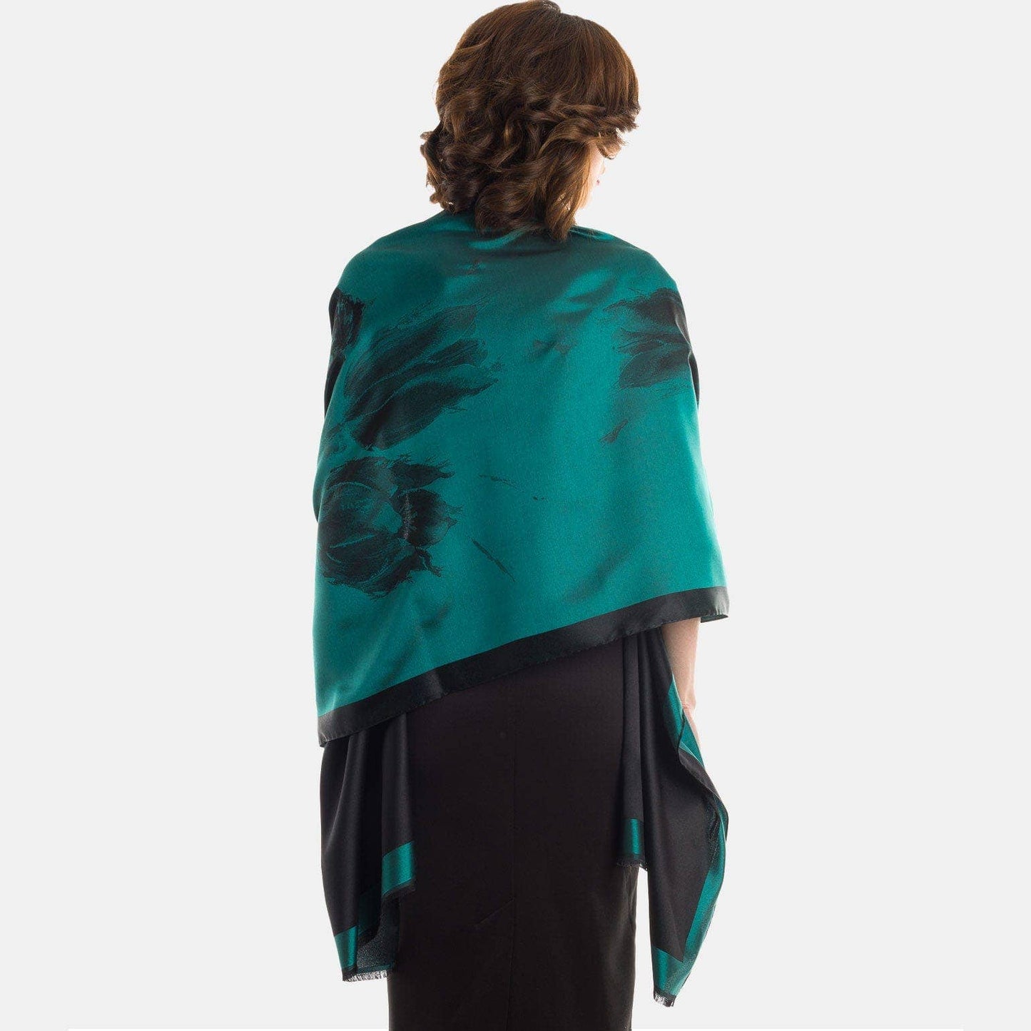 Fortuna - Silk Scarf/Shawl - Emerald Green