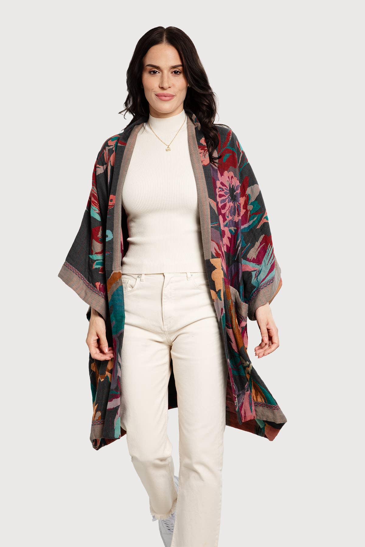 Floral Cotton Kimono Jacket