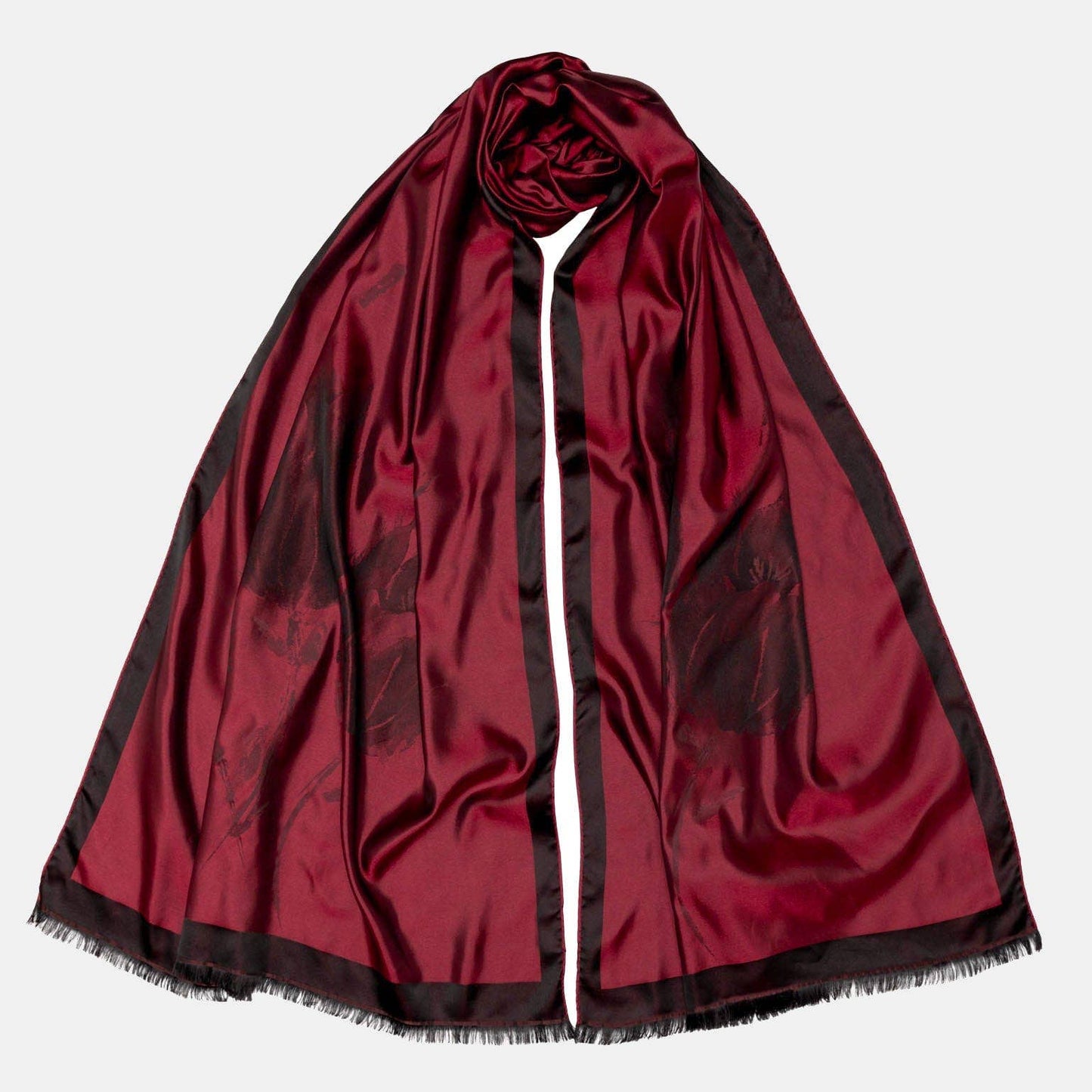 Fortuna - Silk Scarf/Shawl - Ruby Red