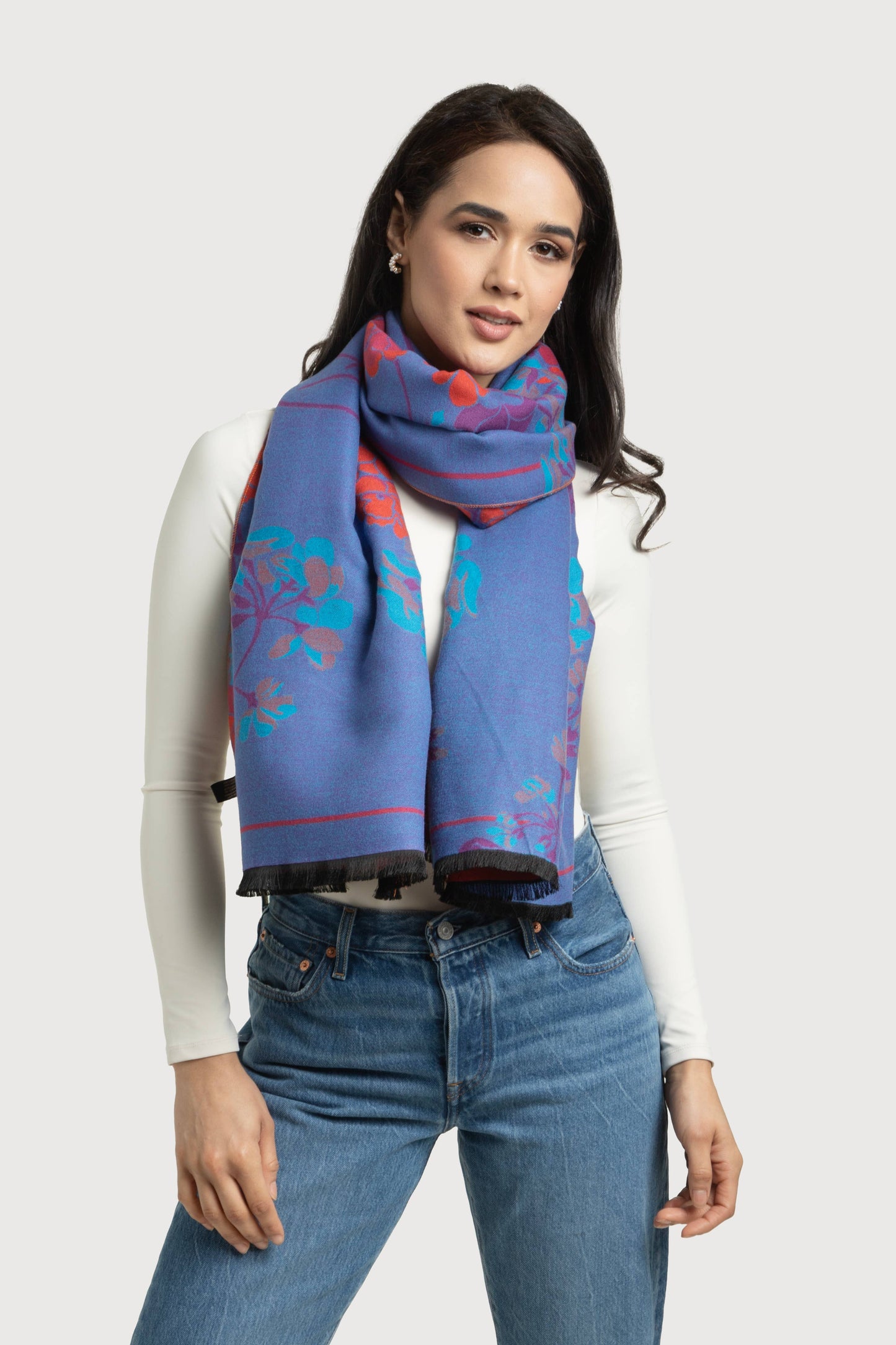 Reversible Praachy Bright Floral Scarf