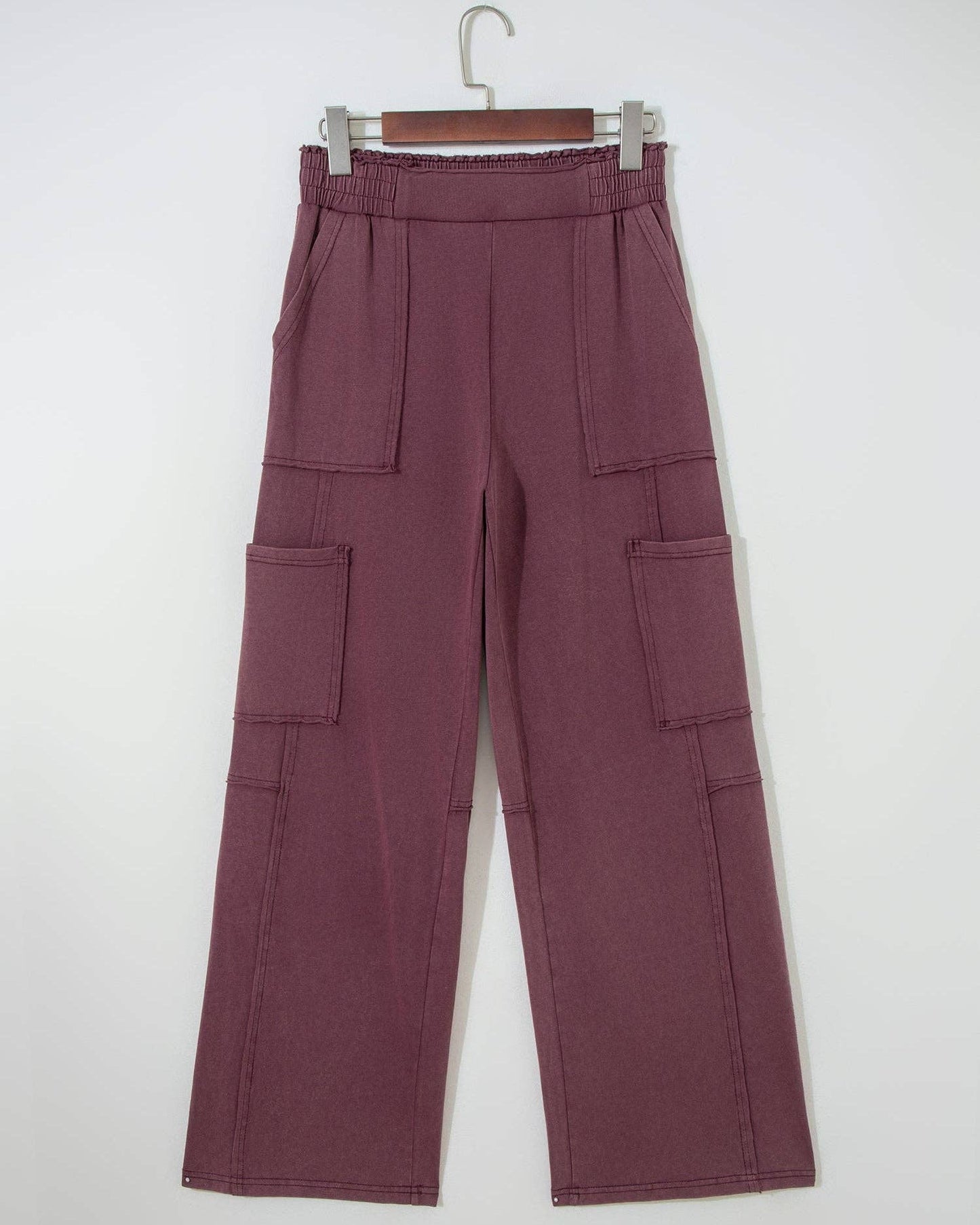 Colbie Mineral Wash Cargo Patched Pocket Utility Sweatpants