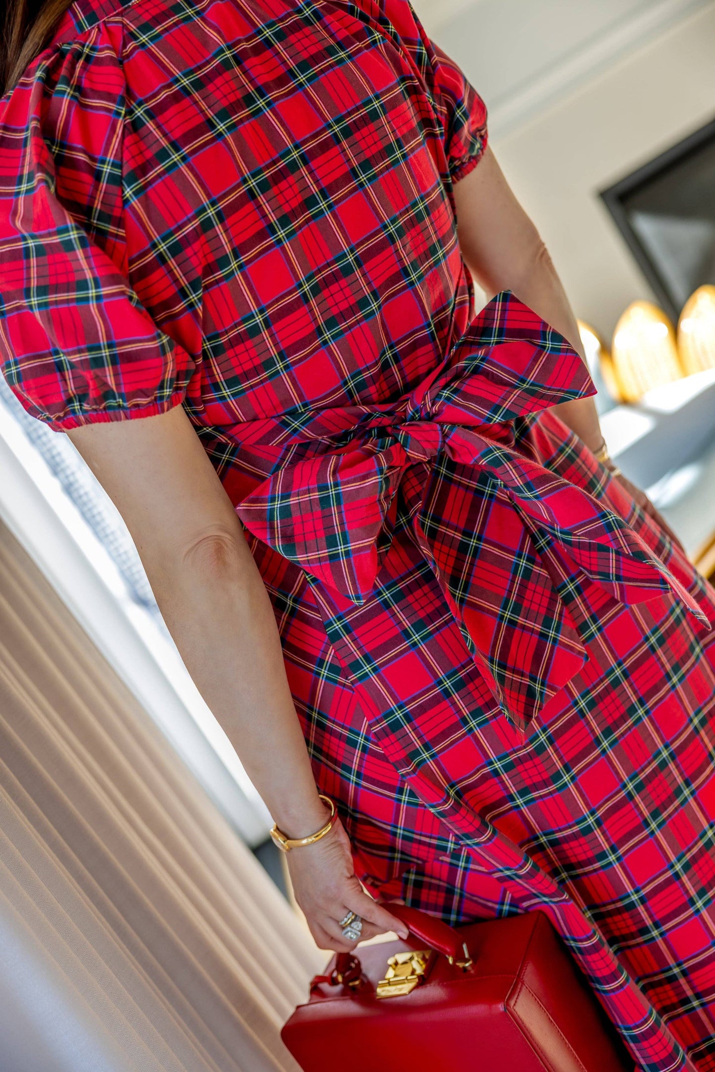 Red Tartan Abby Shirt Dress