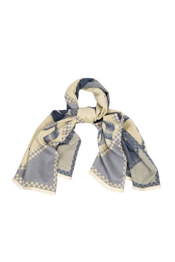 Equestrian Patchwork Knit Scarf