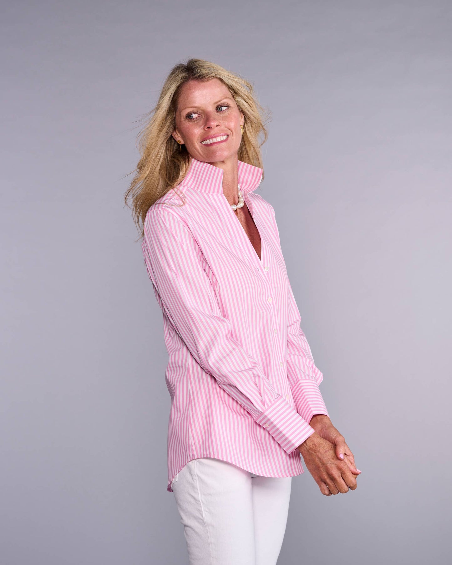 The League in Candy Pink Stripe