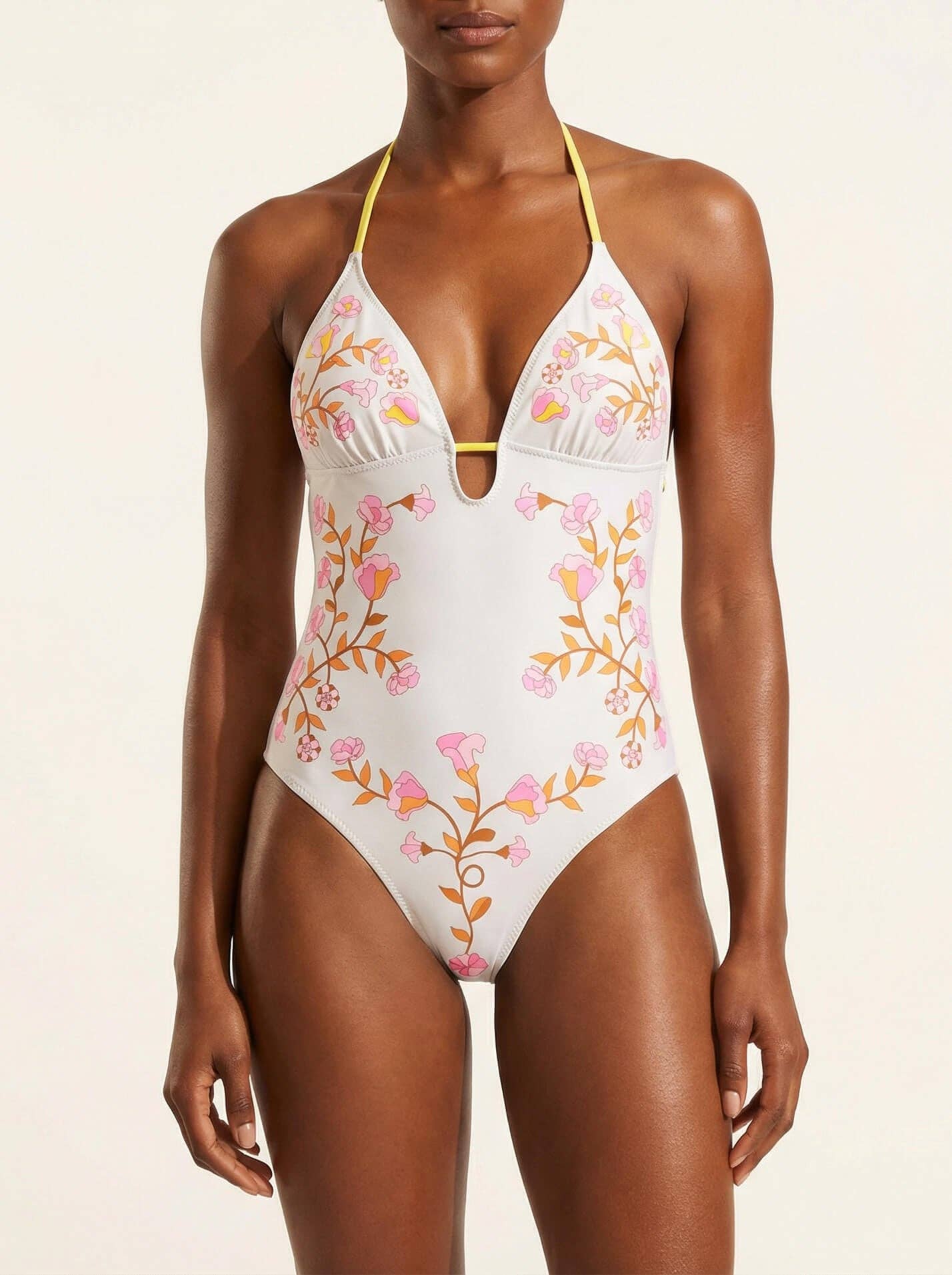 Yellow Bloom Reversible One Piece Swimsuit