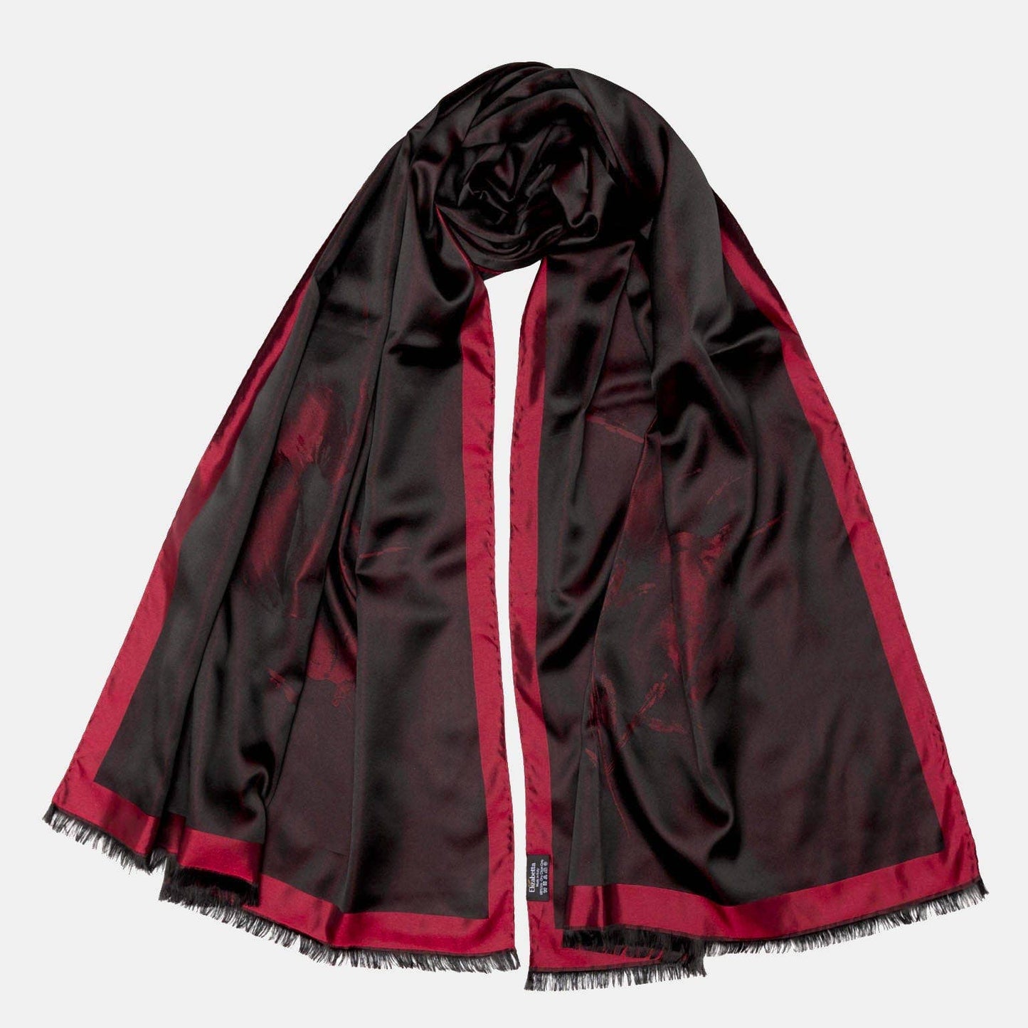 Fortuna - Silk Scarf/Shawl - Ruby Red