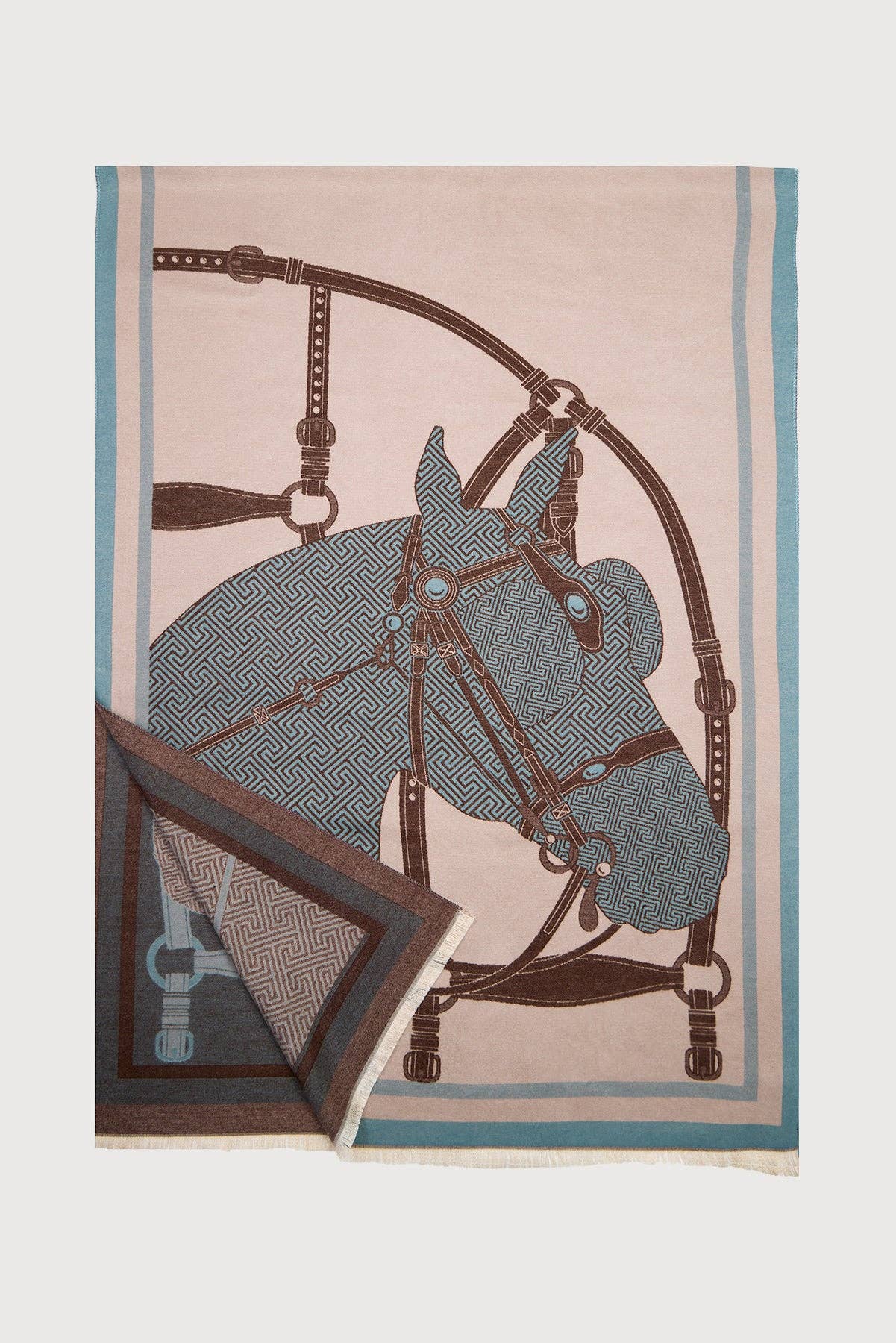 Equestrian Patchwork Knit Scarf