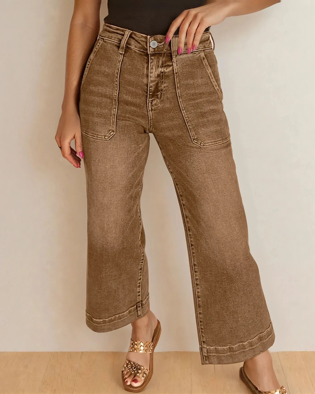 Willow Cropped Wide Leg Jeans | High Rise Denim