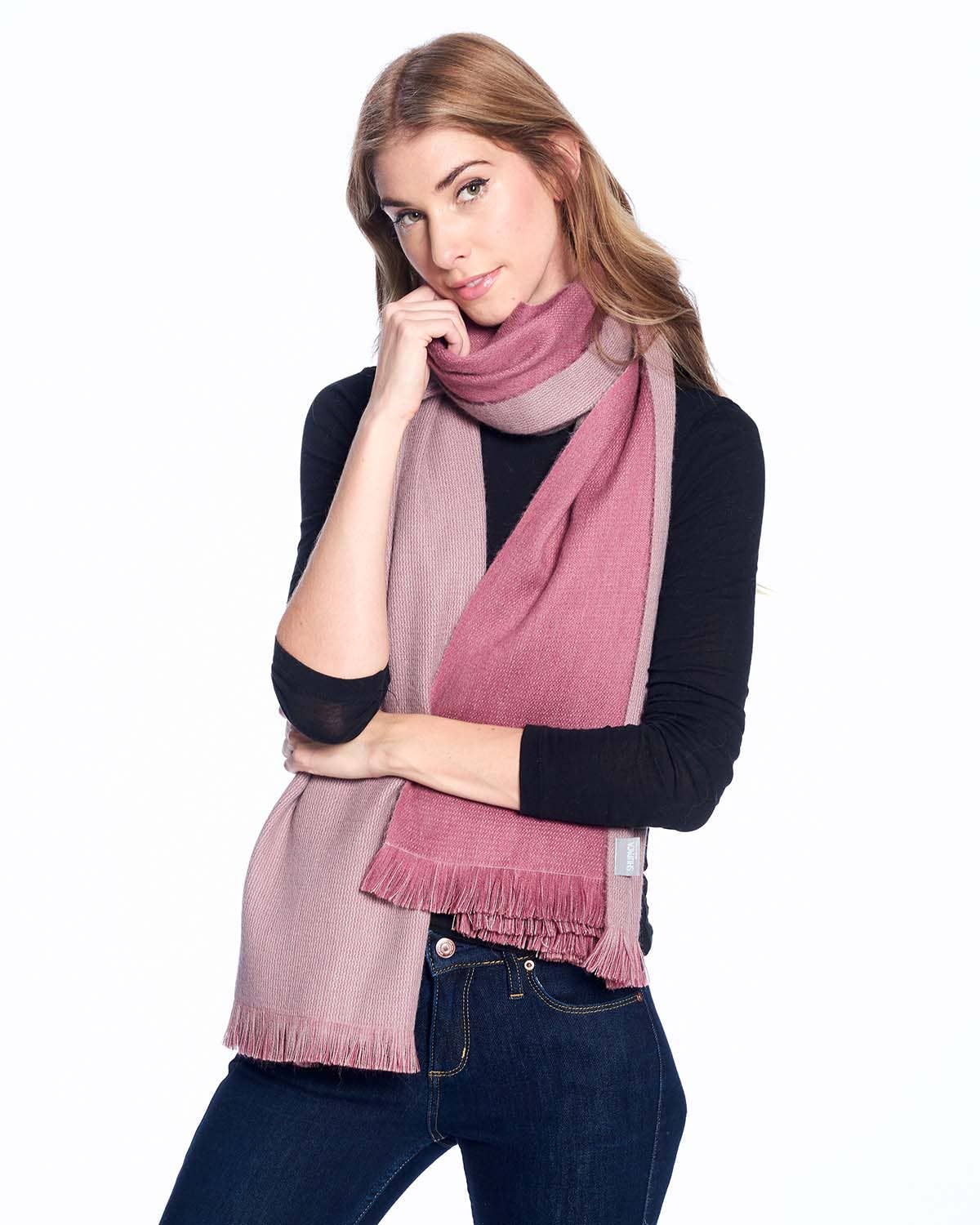 Alpaca Reversible Wrap - Renaissance Rose