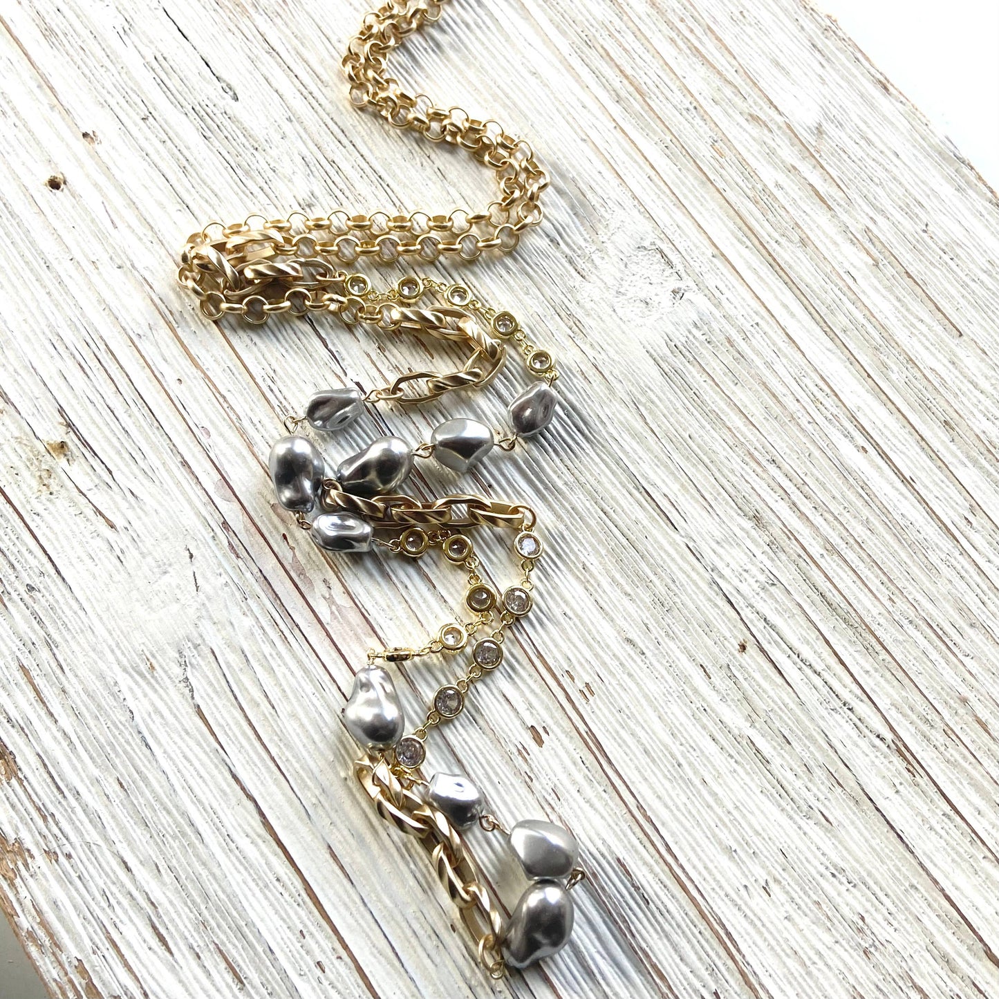 Long layering modern vintage necklace boutique jewelry