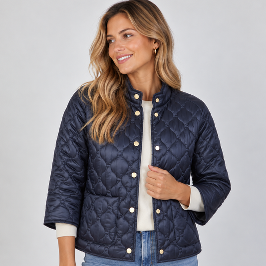 Jacqueline 3/4 Sleeve Jacket in Navy