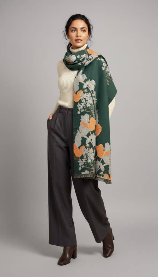 Floral Reversible Scarf