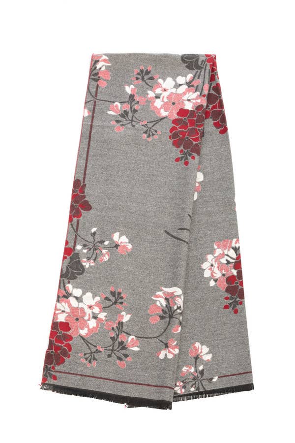 Reverse Floral Garden Printed Neck Scarf