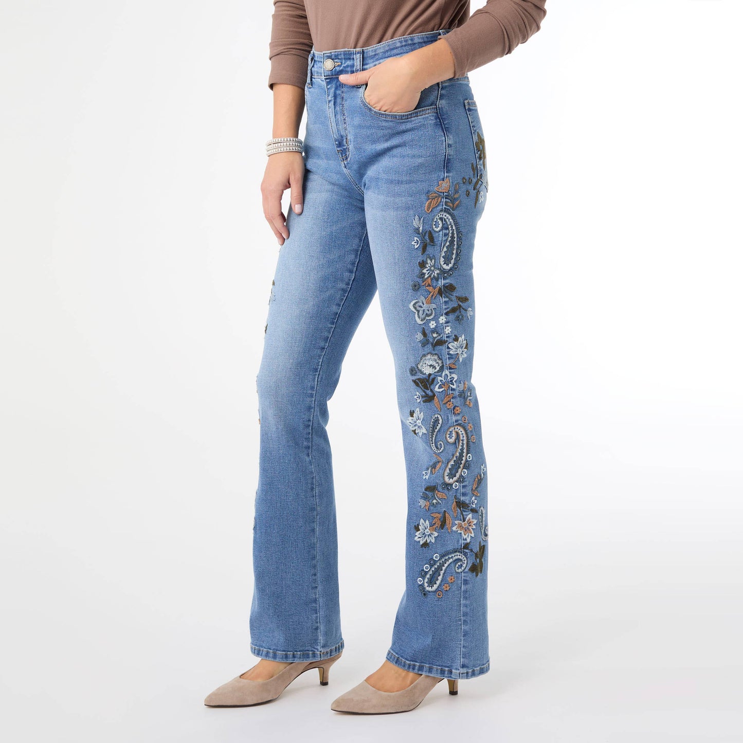 EverStretch Baby Bootcut with Side Embroidery