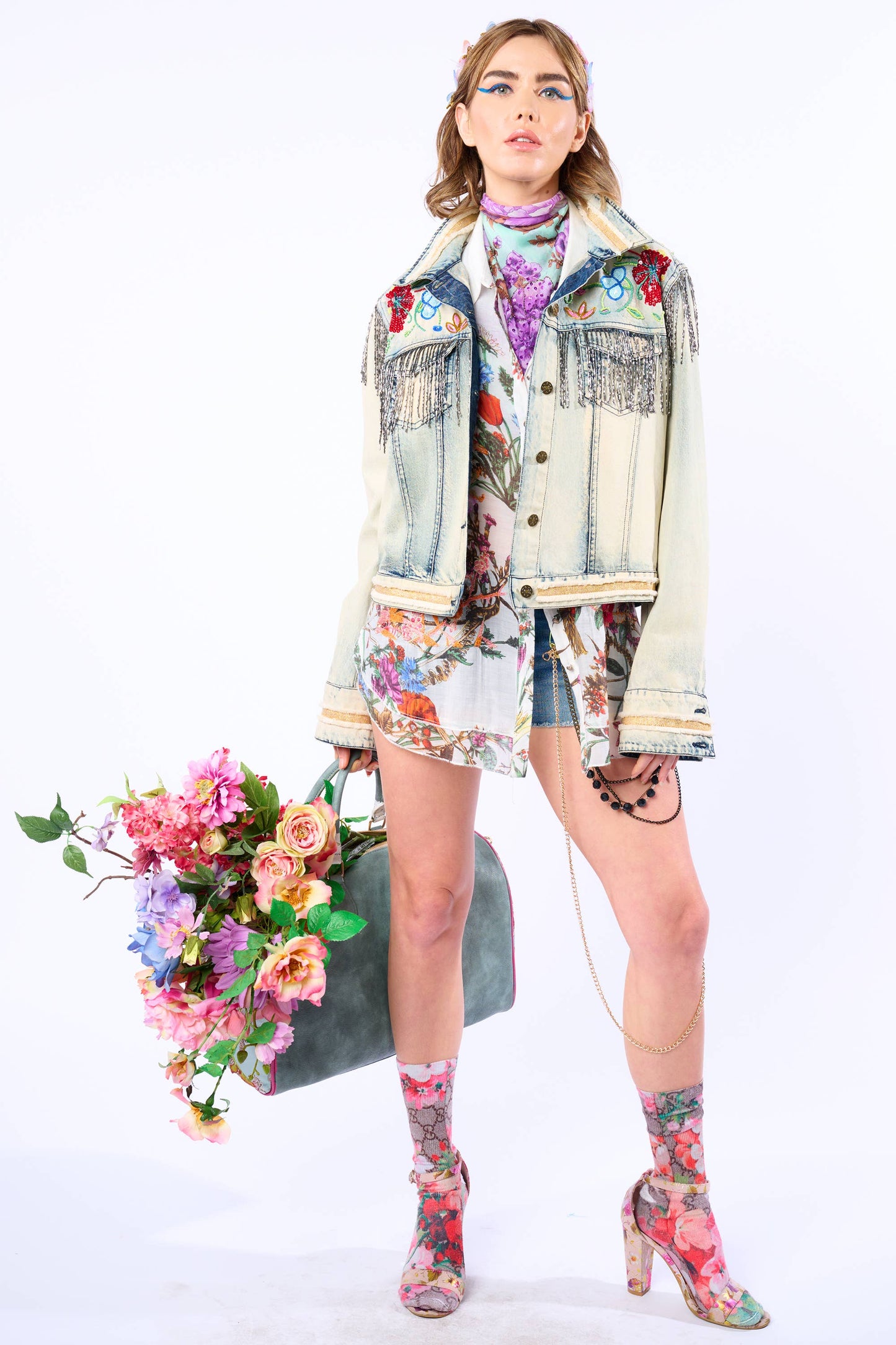 Country Queen Embellished Denim Jacket