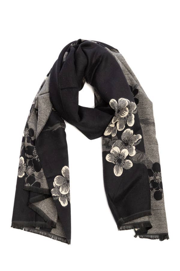Reverse Garden Printed Viscose Scarf