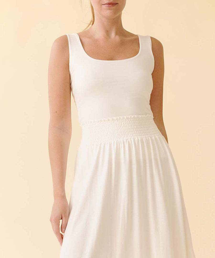 Cream bamboo tank top