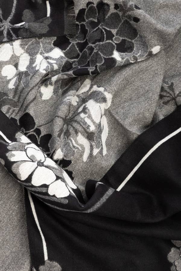 Reverse Floral Garden Printed Neck Scarf