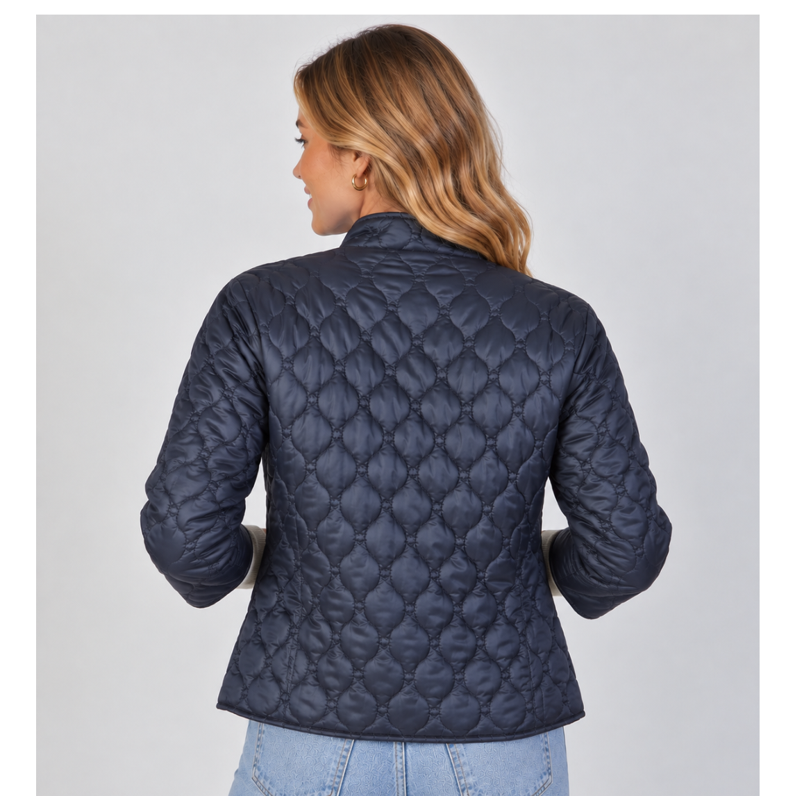 Jacqueline 3/4 Sleeve Jacket in Navy