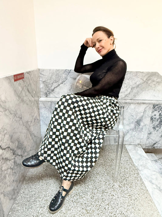 Tilda Skirt Black Losange