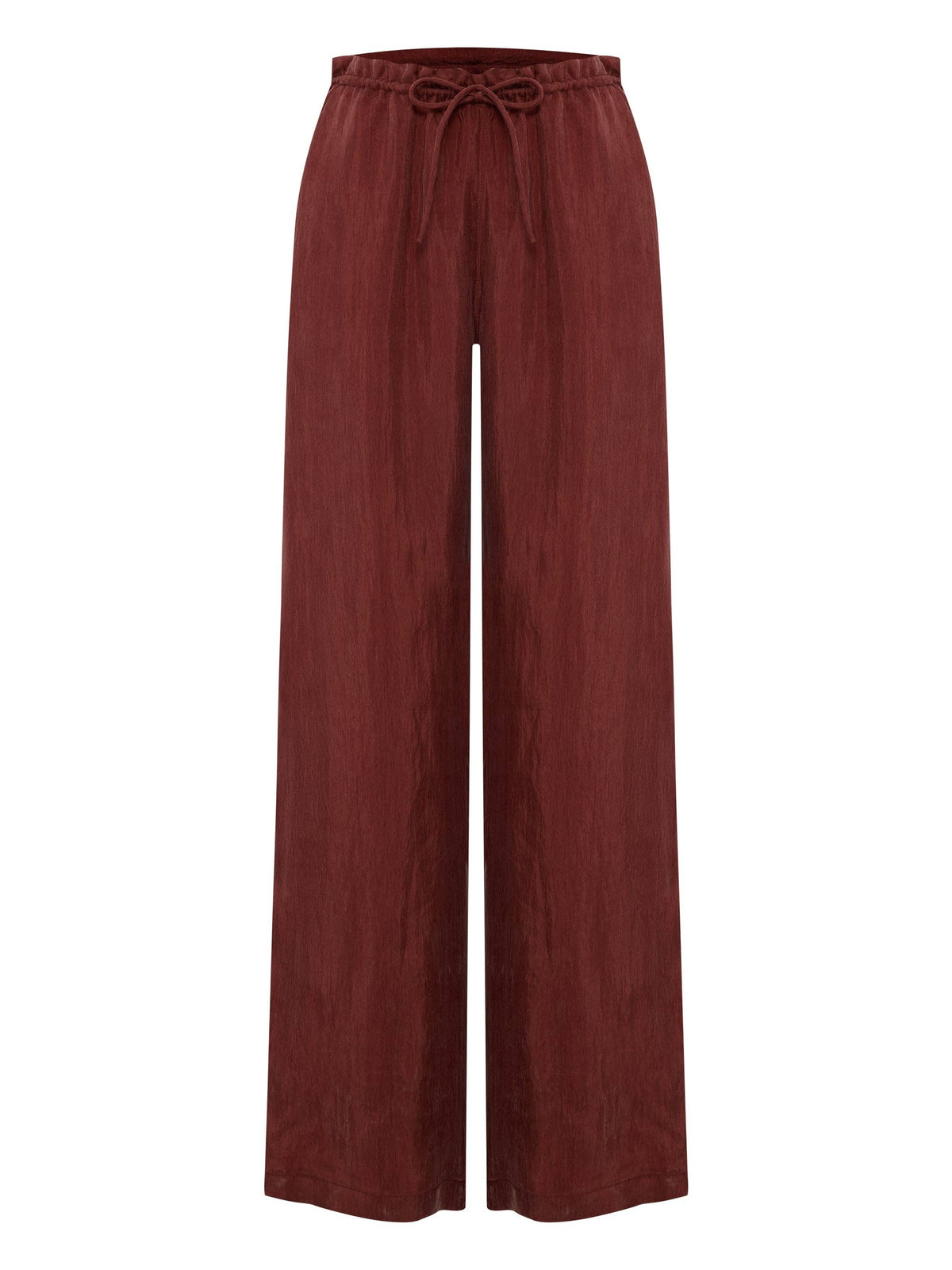 Lucid Flow Tie Pants - Burgundy
