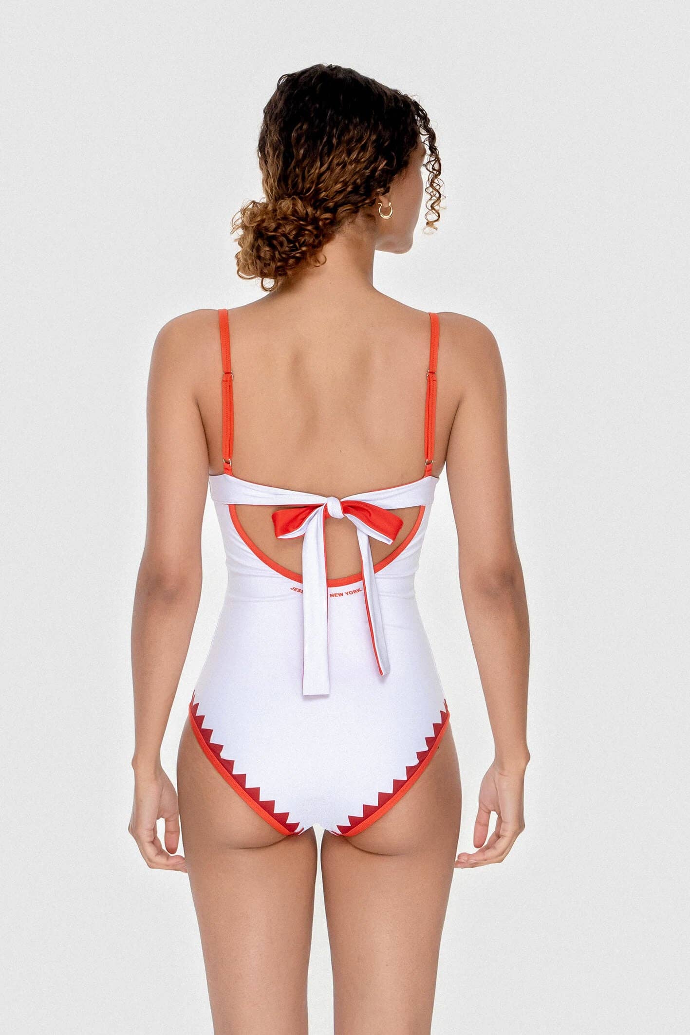 Red Coral Reversible V-Neck One-Piece Swimsuit