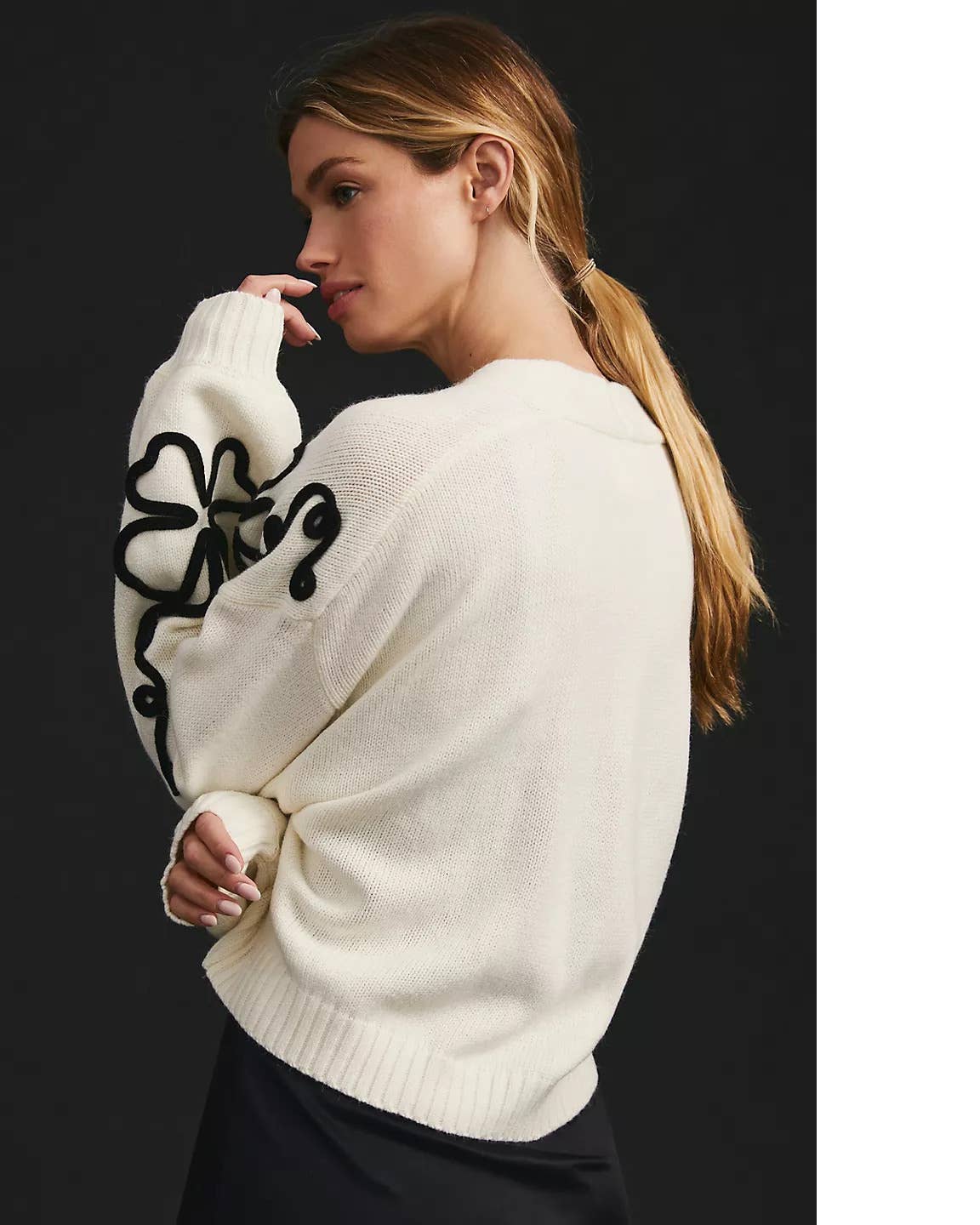 Cropped Floral Cardigan Squiggle