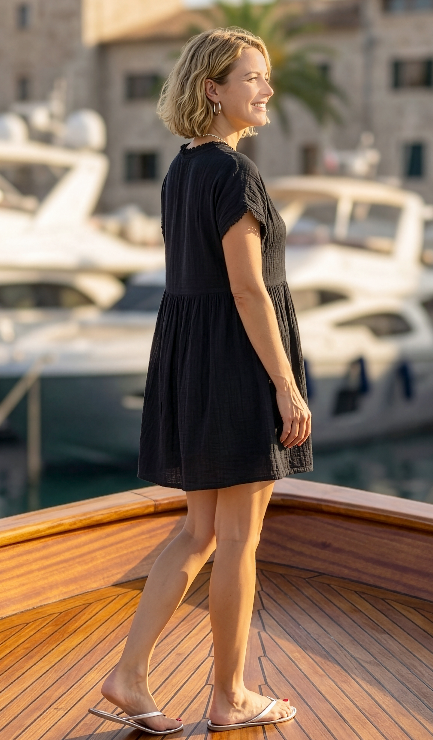 Regina A-Line Mini Dress - Double Bubble Black