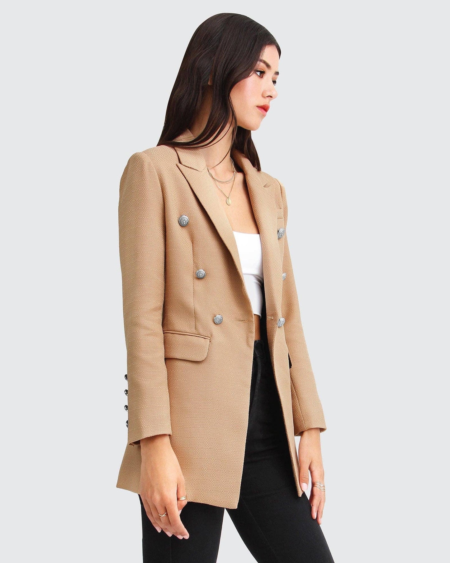 Princess Polina Textured Weave Blazer