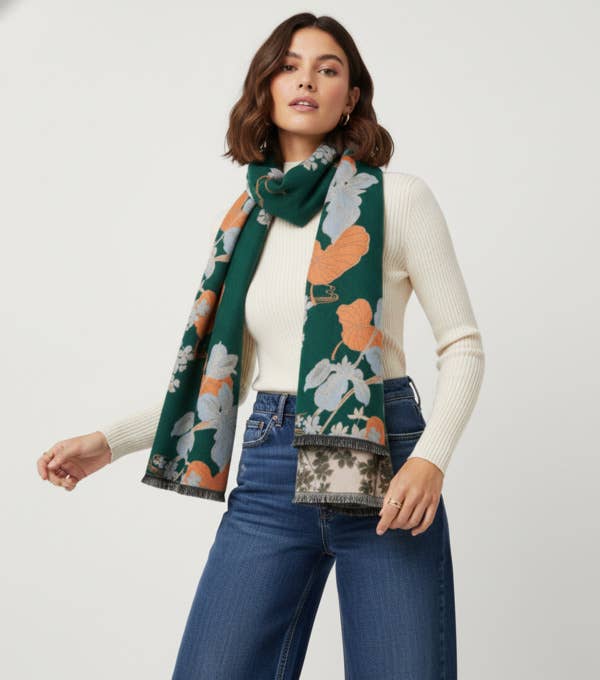 Floral Reversible Scarf