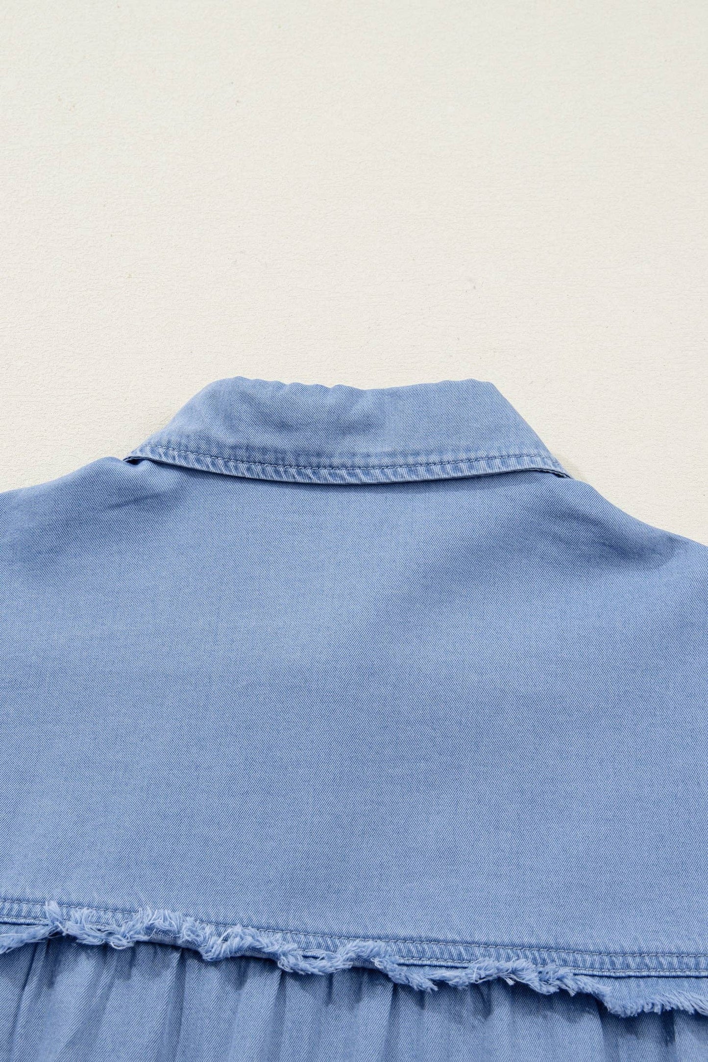 Blake Myosotis Chambray Shirt | Washed Drop Shoulder Top
