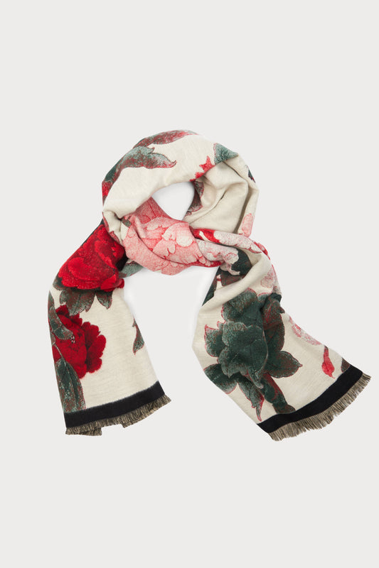 Reversible Large Floral Scarf