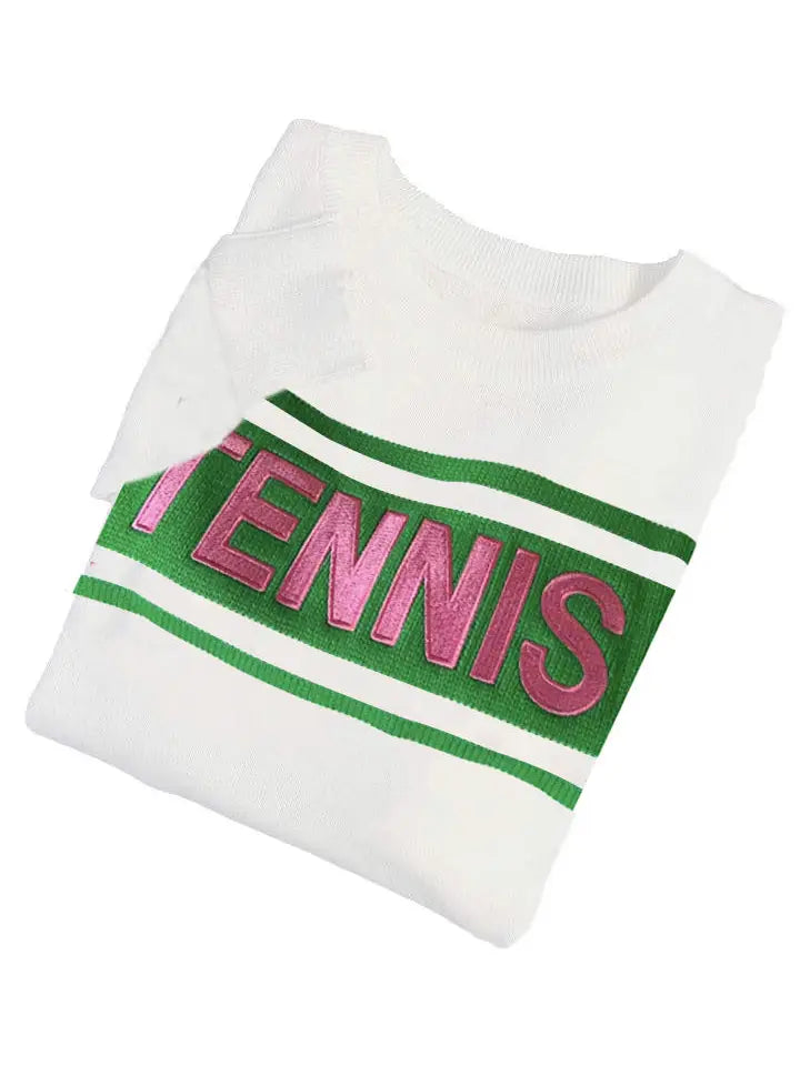 Tennis Lightweight Sweater Embroidered