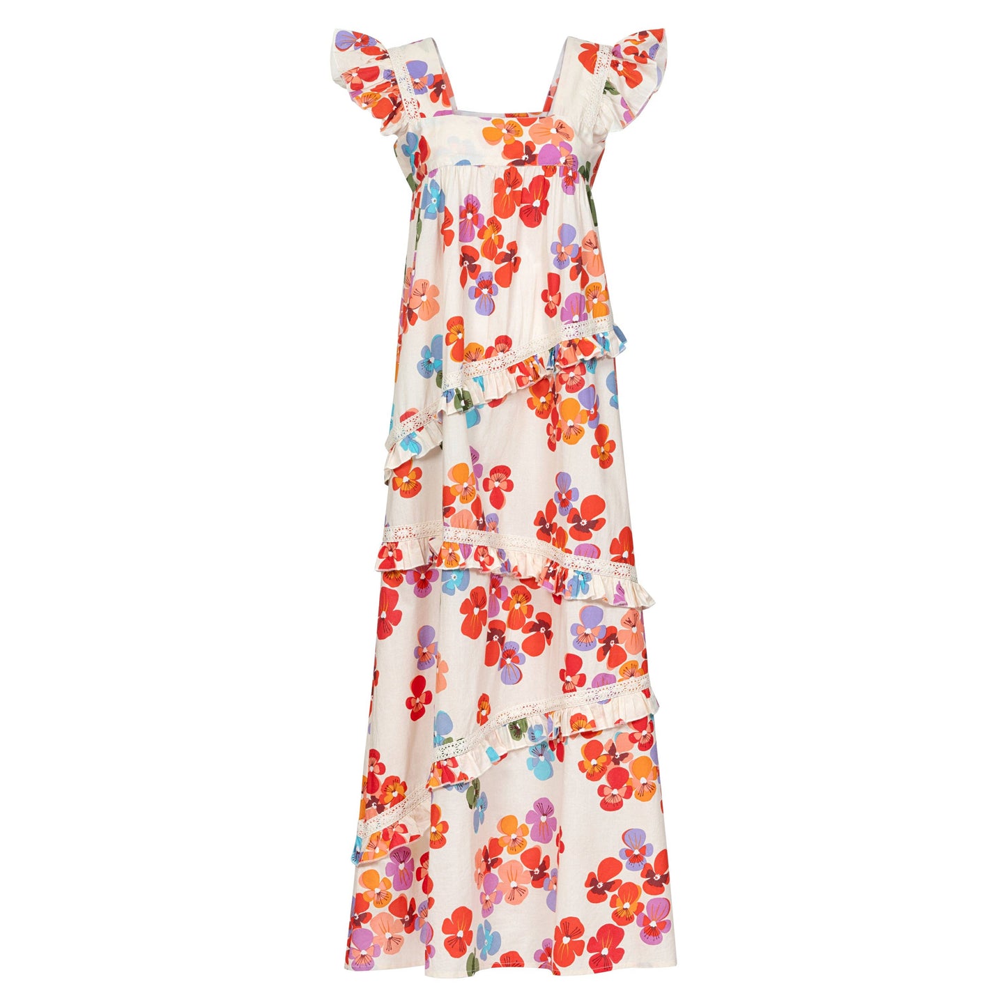 Rainbow Flower Olla Dress