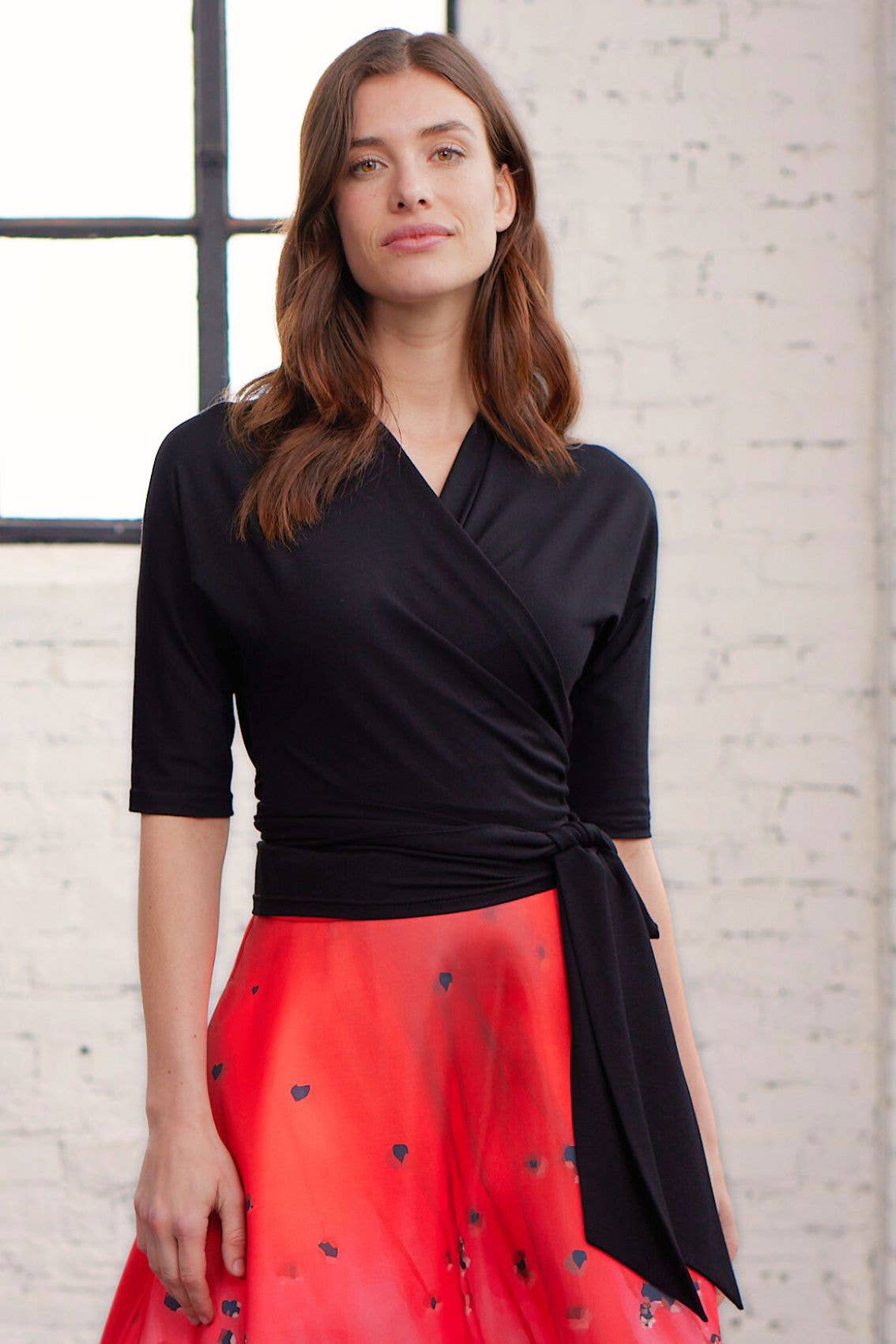 Black wrap top