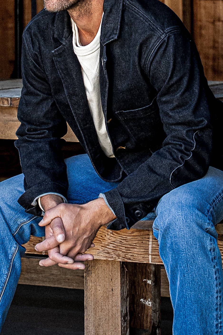 Men | Scout Blazer | Denim Chore Blazer - Black