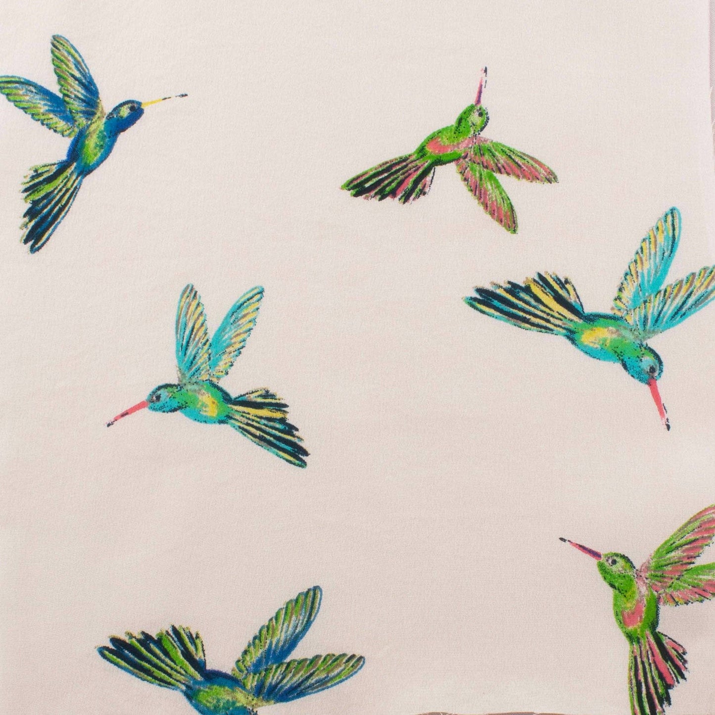 Eileen Jumpsuit - Turquoise Hummingbirds Silk