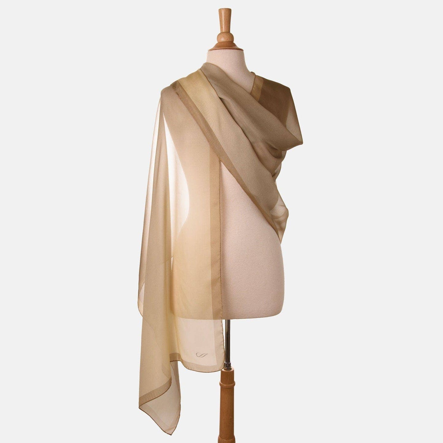 Sophia - Silk Scarf/Shawl - Soft Gold/Bronze