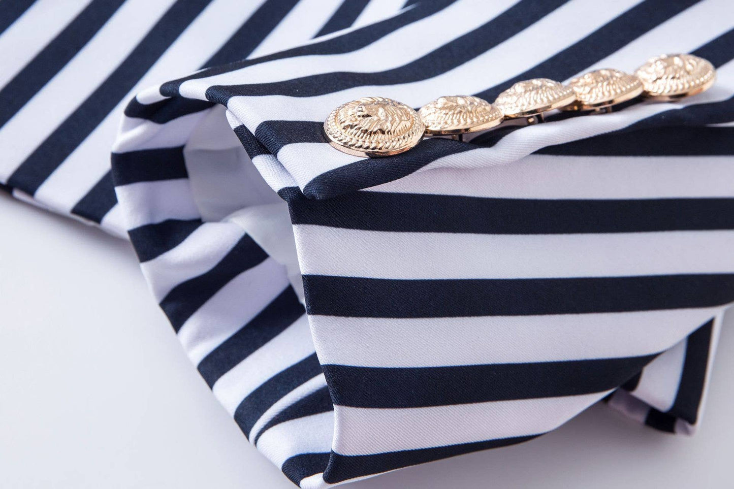 Double Breasted Striped Blazer