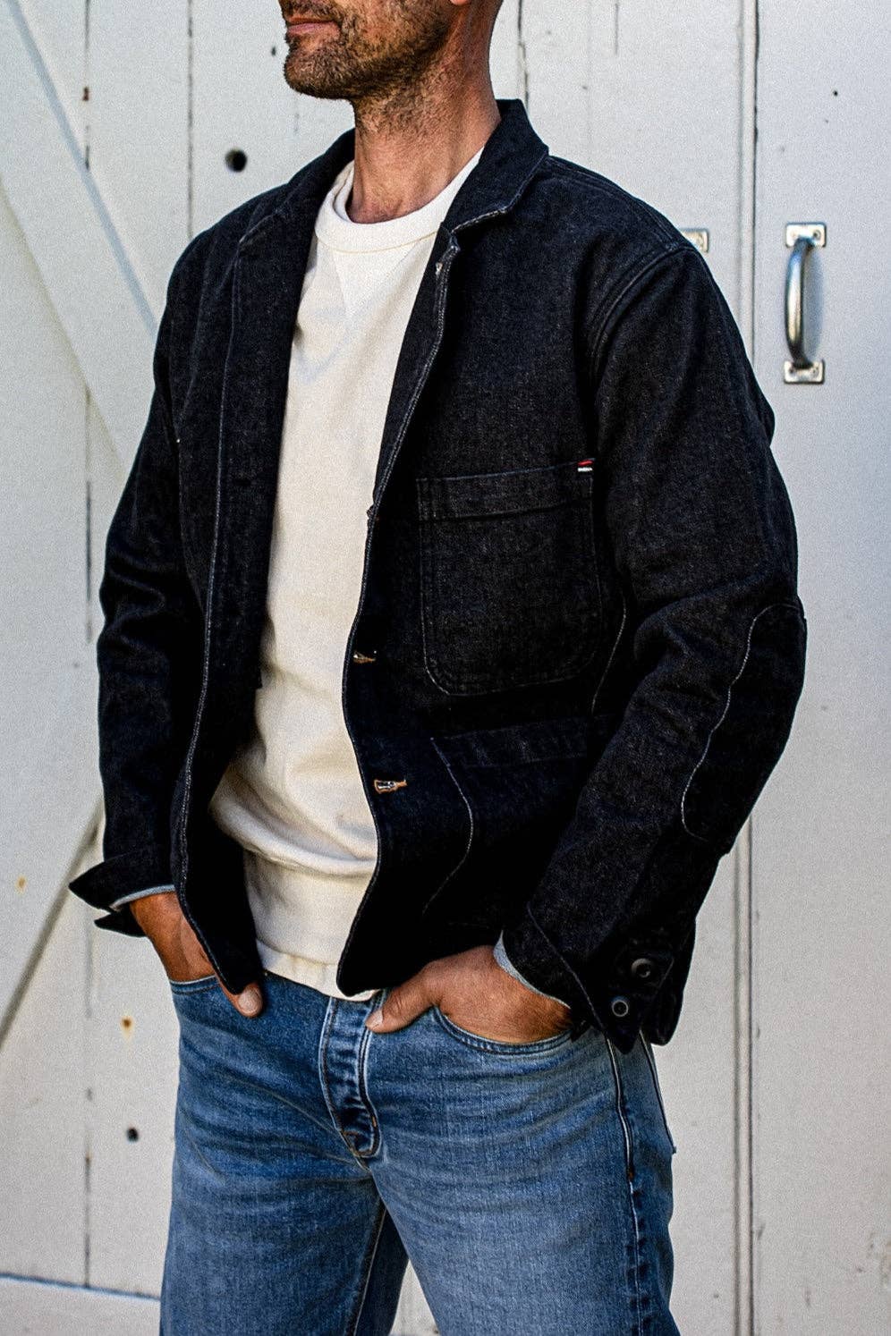 Men | Scout Blazer | Denim Chore Blazer - Black