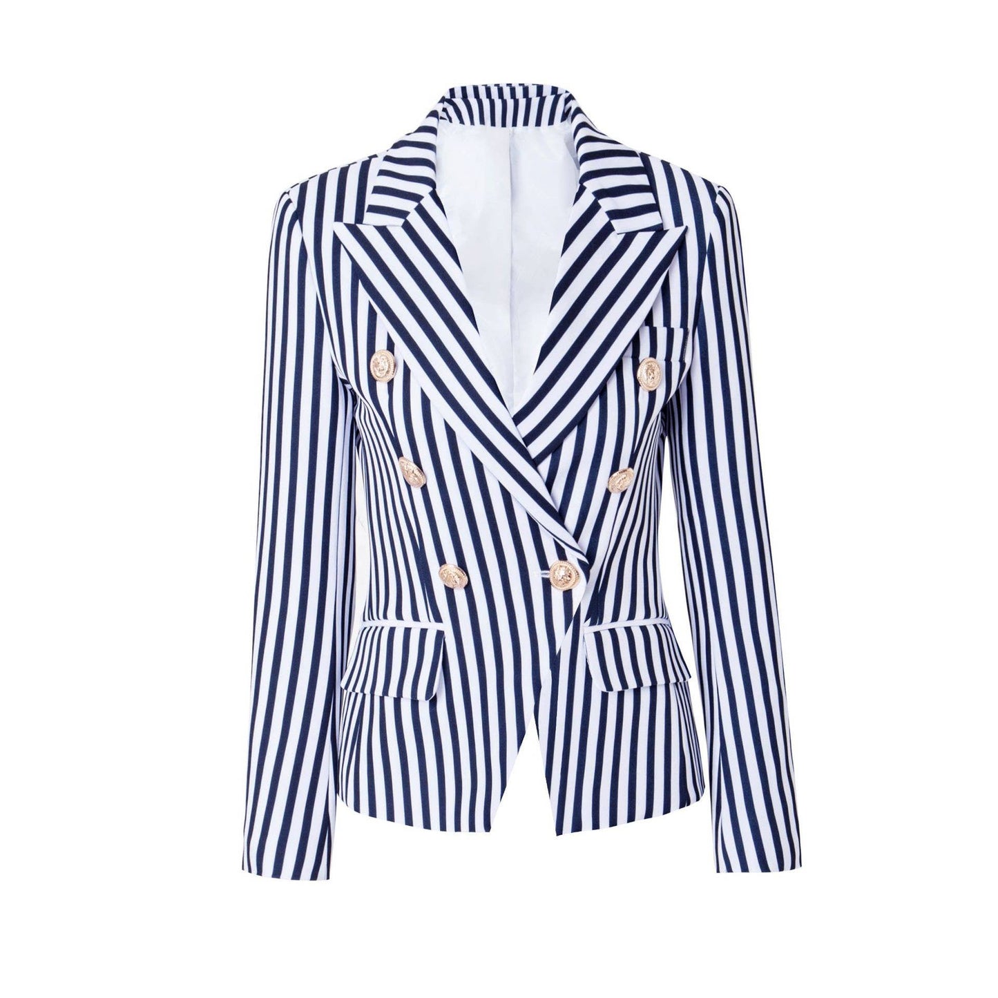Double Breasted Striped Blazer