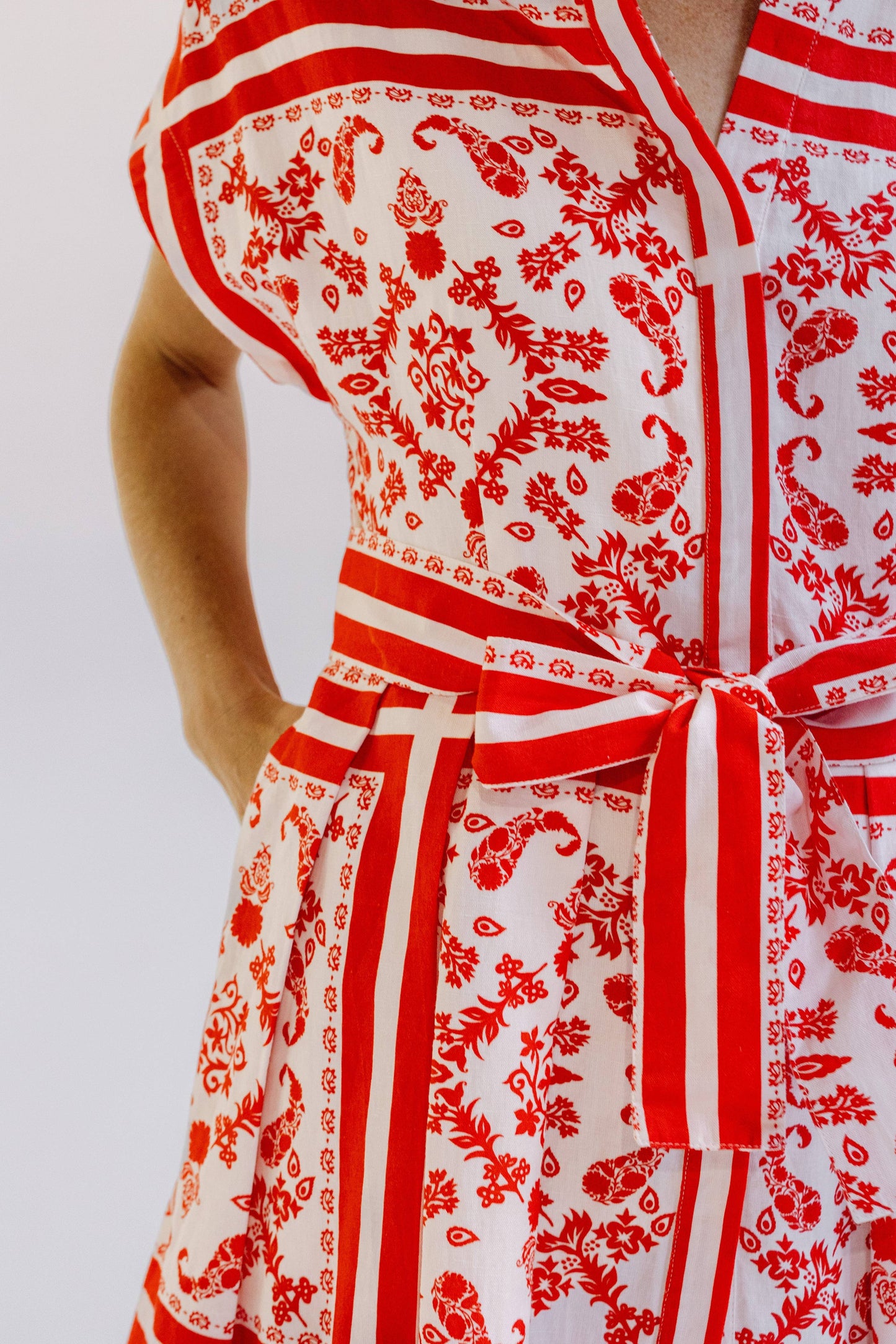 Winnie Dress - Red Paisley