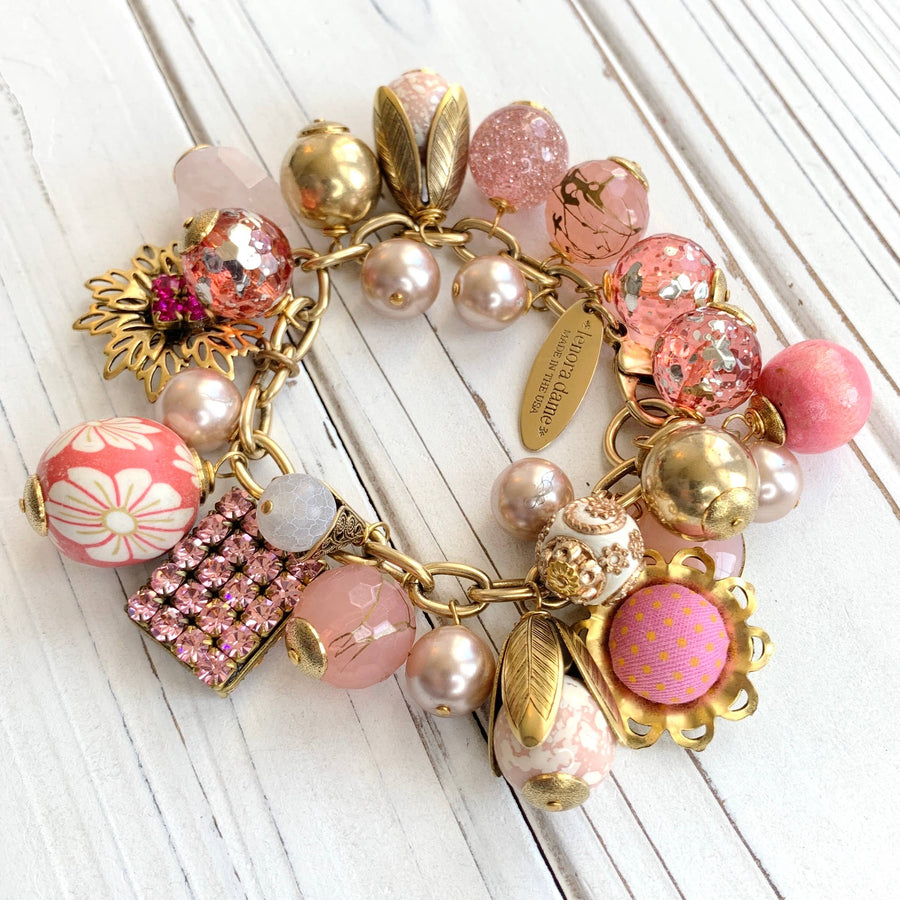 Pink Bauble Charm Bracelet