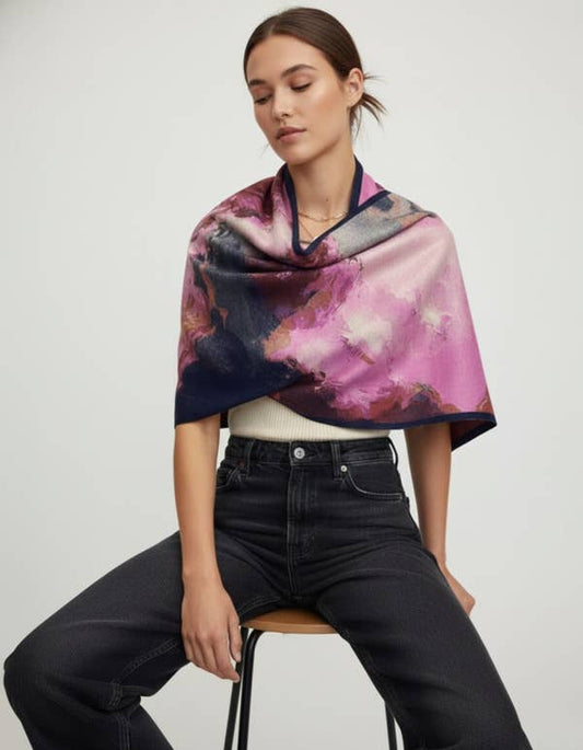 Abstract Splatter Reversible Scarf