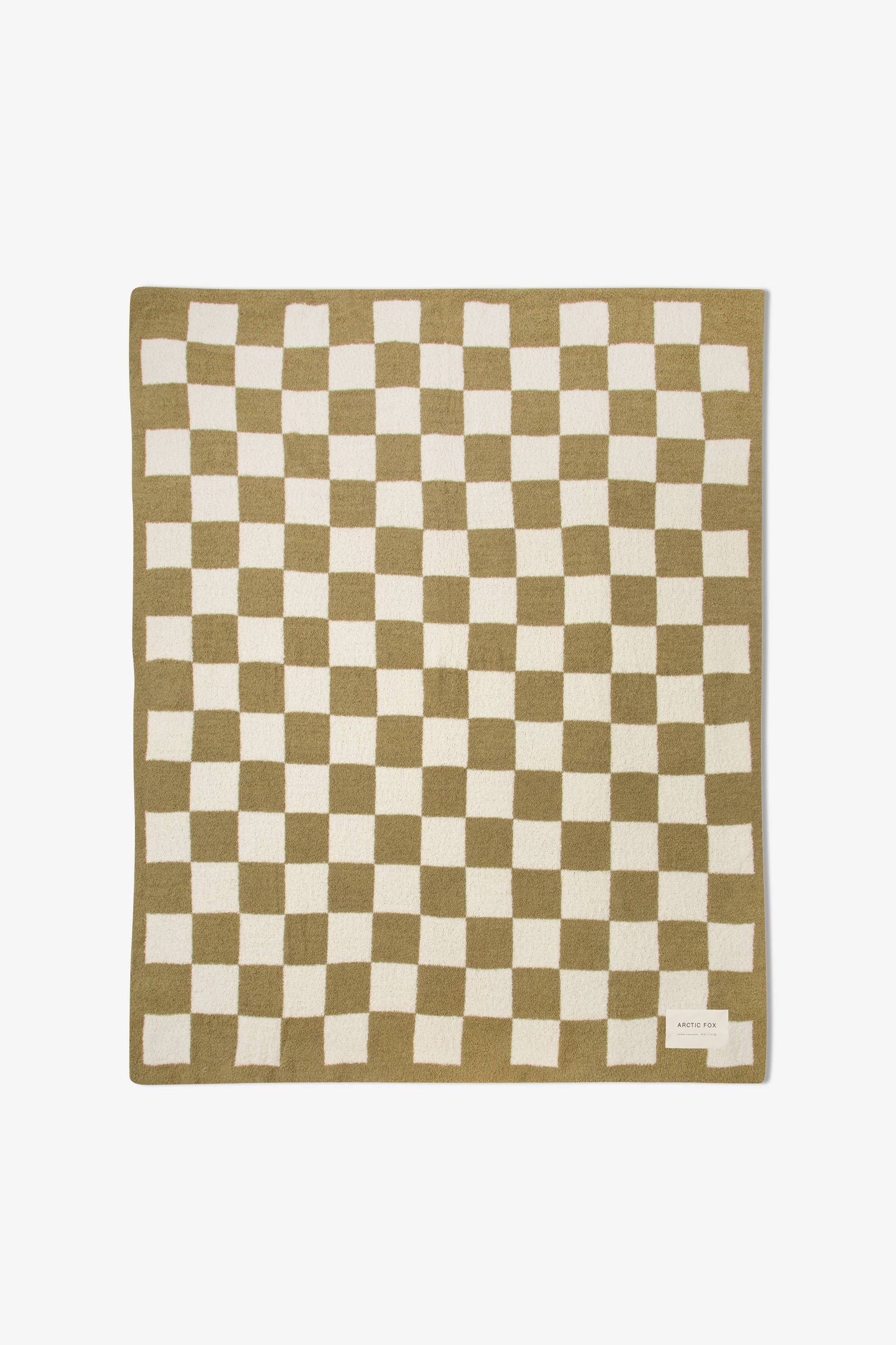 The Teddy Throw - 100% Recycled - Khaki Check