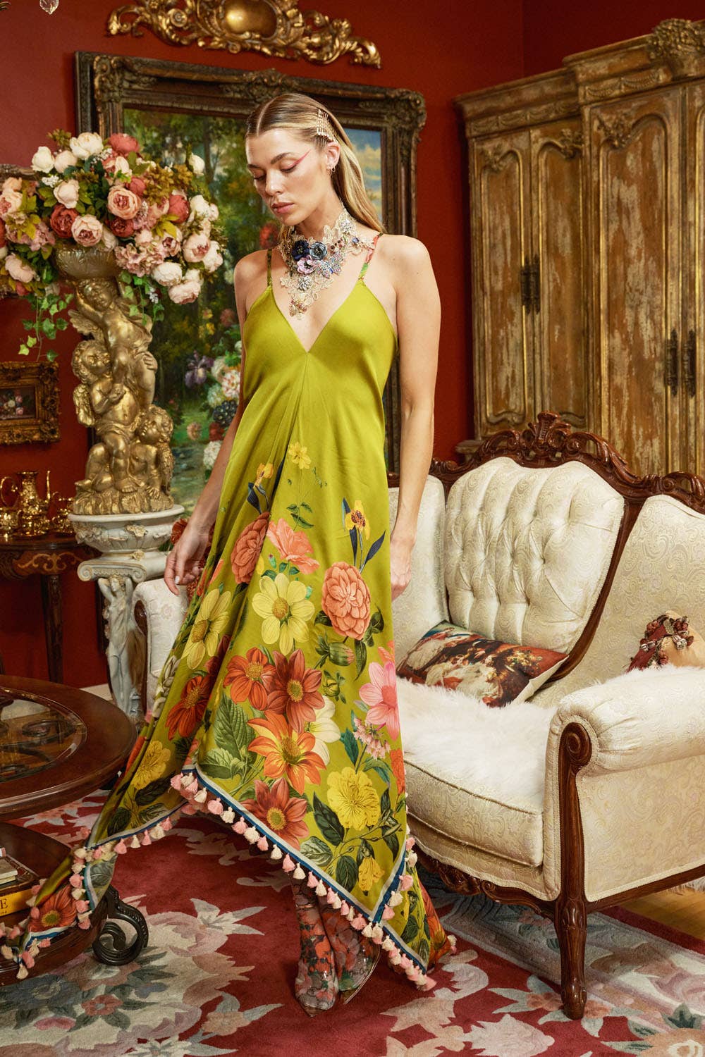 French Riviera Tasseled Dress