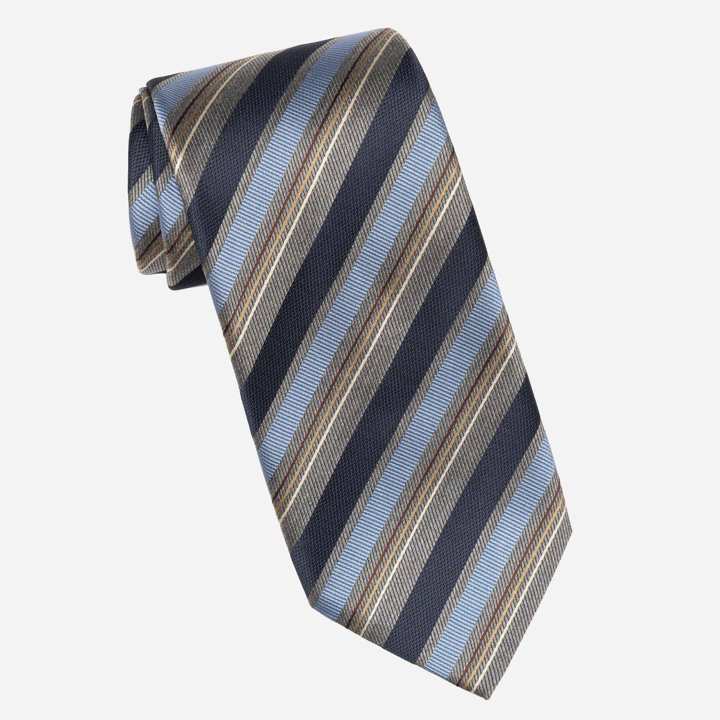 Espada - Silk Jacquard Tie - Blue and Grey