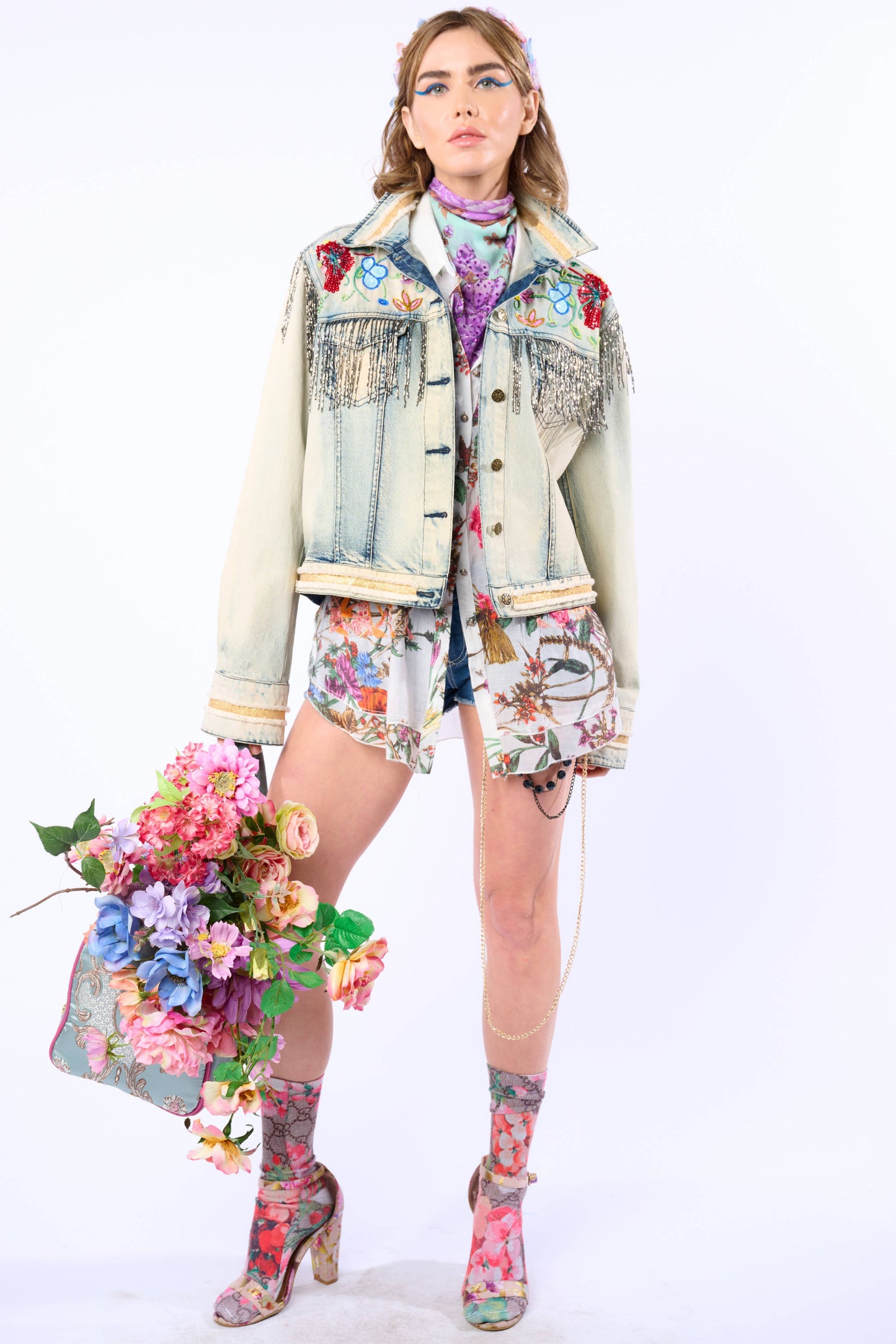 Country Queen Embellished Denim Jacket