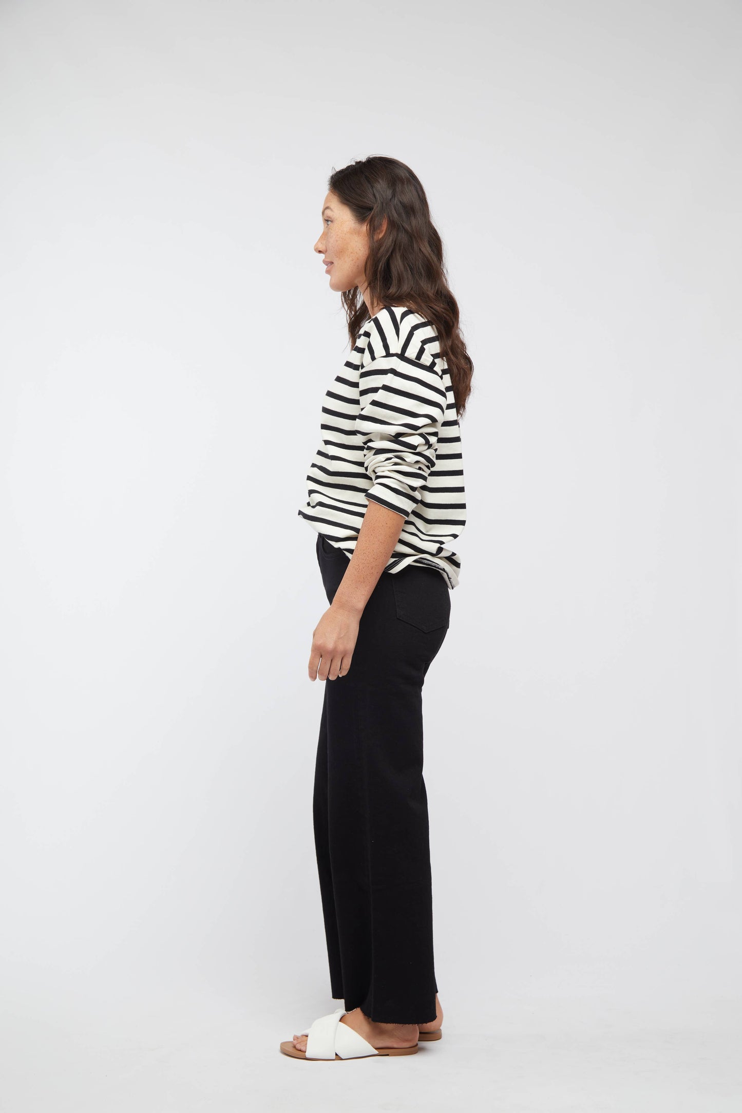Aberdeen Ankle Crop High Rise Jean, Black